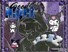 a picture of a grim reaper with the words " good night " on it