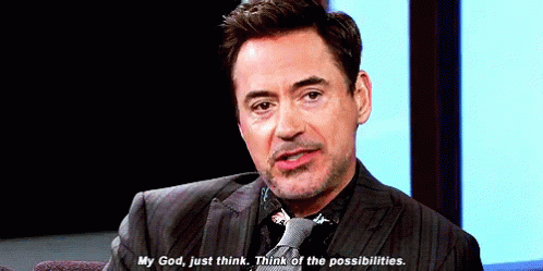 Possibilities GIF - Possibilities Think Of The Possibilities My God GIFs
