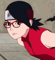 Sarada Uchiha Running GIF - Sarada Uchiha Running Almost Late GIFs