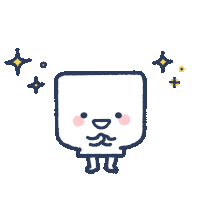 a drawing of a square with a face and a smile