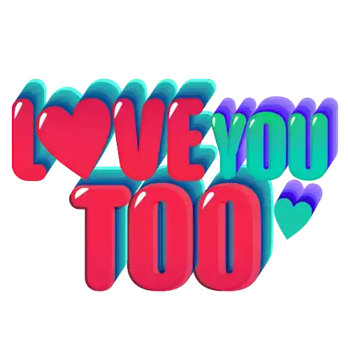 Love You Too I Love You Sticker - Love You Too I Love You Much Love Stickers