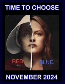 a poster for the handmaid 's tale shows a woman split in half