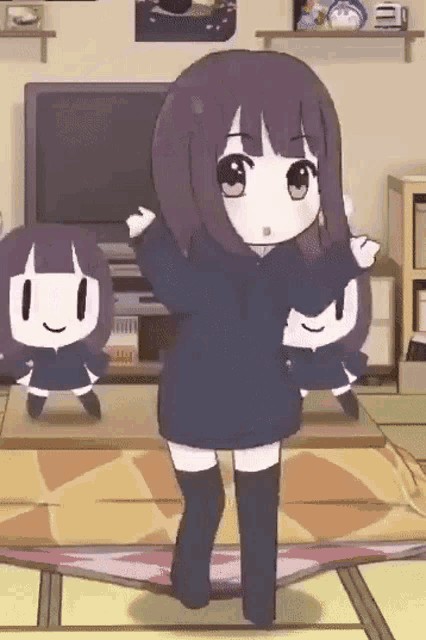 Cute Anime Girl Chinatsu Dancing GIF | GIFDB.com