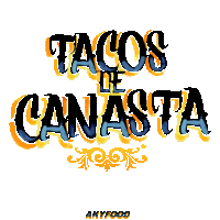 a logo for tacos de canasta is displayed
