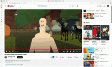 a screenshot of a youtube page showing a video of earthworm sally