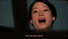 Tear The Bitch Apart Lucy Liu GIF - Tear The Bitch Apart Lucy Liu Burn GIFs