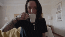 Ricky Olson Motionless In White GIF - Ricky Olson Motionless In White Coffe GIFs