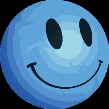 Smiley Blue GIF - Smiley Blue Blue Face GIFs