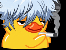 Sakata Gintoki Smoking Duck Gintoki GIF - Sakata Gintoki Smoking Duck Gintoki Gintoki GIFs