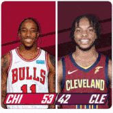 Chicago Bulls (53) Vs. Cleveland Cavaliers (42) Half-time Break GIF - Nba Basketball Nba 2021 GIFs