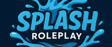 a logo for splash roleplay with water splashes