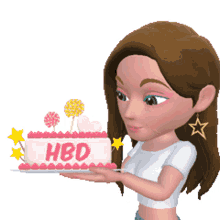 hbd happy birthday birthday cake girl smile