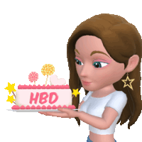 Hbd Happy Birthday Sticker - Hbd Happy Birthday Birthday Cake Stickers