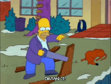 The Simpsons Damn It GIF - The Simpsons Damn It Annoyed GIFs