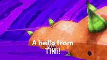 a video game character says a hello from tini !