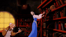 a man with a beard is in a cartoon with a hand reaching out to him .