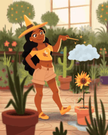 gardener witch sunflower magic