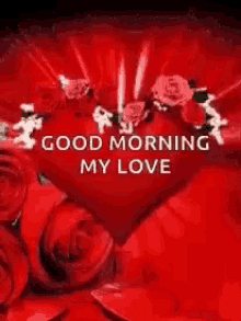 Good Morning My Love Flower GIF - Good Morning My Love Flower Heart GIFs
