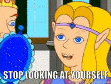 Stop Looking At Yourself Zelda Cdi GIF - Stop Looking At Yourself Zelda Cdi Zelda GIFs