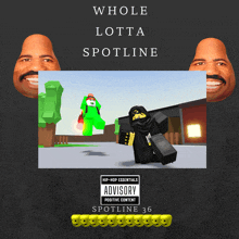 a poster that says whole lotta spotline with a picture of a clown on it