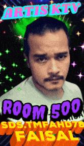 a man with a mustache is on a poster for artist ktv