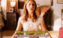 Buffy Go Away GIF - Buffy Go Away Sarah Michelle Gellar GIFs