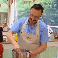 Mixing All Together John GIF - Mixing All Together John The Great Canadian Baking Show GIFs