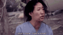 I Lost A Shoe Cristina Yang GIF - I Lost A Shoe Cristina Yang Greys Anatomy GIFs