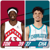 Toronto Raptors (39) Vs. Charlotte Hornets (27) First-second Period Break GIF - Nba Basketball Nba 2021 GIFs