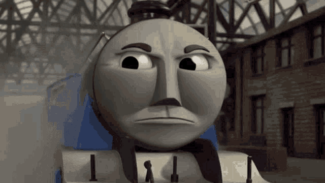 thomas the train angry face