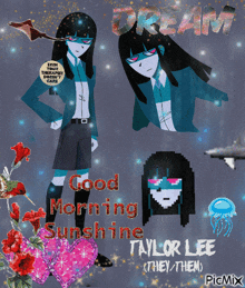 a picture of a girl says good morning sunshine taylor lee