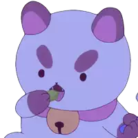 a purple cat with a pink collar and a bell around its neck