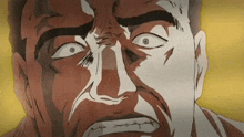 a close up of a man 's face with a scar on it