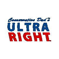 a logo for conservative dad 's ultra right beer