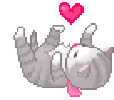 Pixel Cat Sticker - Pixel Cat Heart Stickers