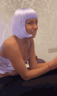 Sopefi Purple Wig GIF - Sopefi Purple Wig Migi GIFs