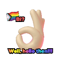 a hand making an ok sign with the words well hello then written below it