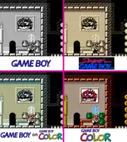 four different versions of the game boy color game