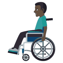 sitting on wheelchair joypixels person with disability manual wheelchair wheelchair