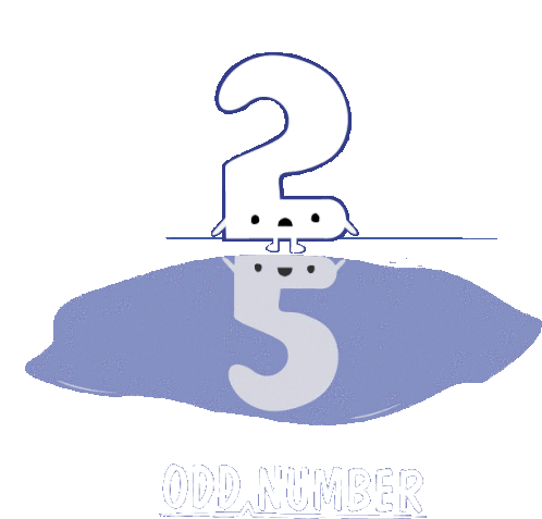 Downsign Odd Number Sticker - Downsign Odd Number Number Stickers