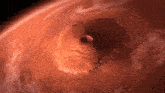 a picture of a volcano in the middle of the earth