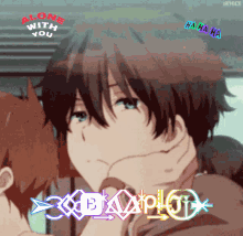 a picture of a boy with the words " alone with you " on top