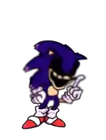a blurry picture of a cartoon character , sonic the hedgehog , standing on a white background .