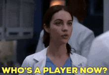 Greys Anatomy Jules Millin GIF - Greys Anatomy Jules Millin Whos A Player Now GIFs