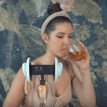 Drinking Amanda Cerny GIF - Drinking Amanda Cerny Asmr GIFs