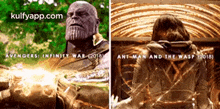 a poster for avengers infinity war and ant man and the wasp .