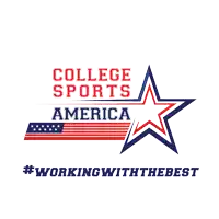 a logo that says college sports america with a star