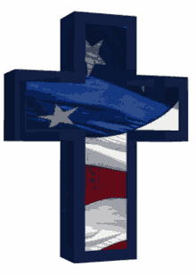 america cross crucifix spin american flag