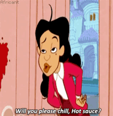 The Proud Family Penny Proud GIF - The Proud Family Penny Proud Will You Please Chill Hot Sauce GIFs