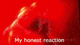 a picture of a video game character with the words my honest reaction